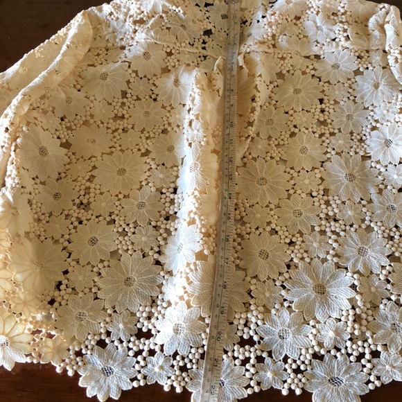 Maeve Lace Half Sleeve Button down Shirt Small Petite - Picture 5 of 9